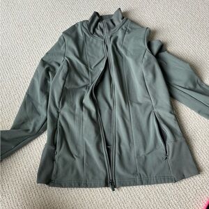 YOGALICIOUS Lux | Green Full Zip Warm Up Jacket | Size Large